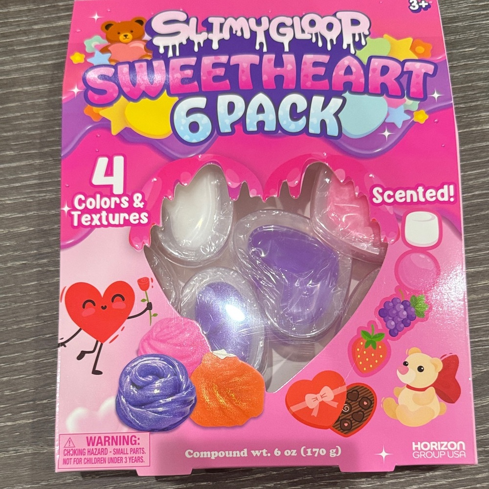 NWT SlimyGloop Sweetheart 6 Pack Scented